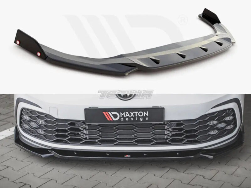 Maxton Design Front Splitter +flaps V2 Volkswagen Golf 8 GTI R-line 20-