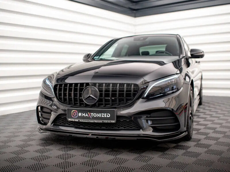 Maxton Design Front Splitter V.1 Mercedes C AMG Line C43 AMG Sedan Coupe W205 C205 Facelift - Image 2