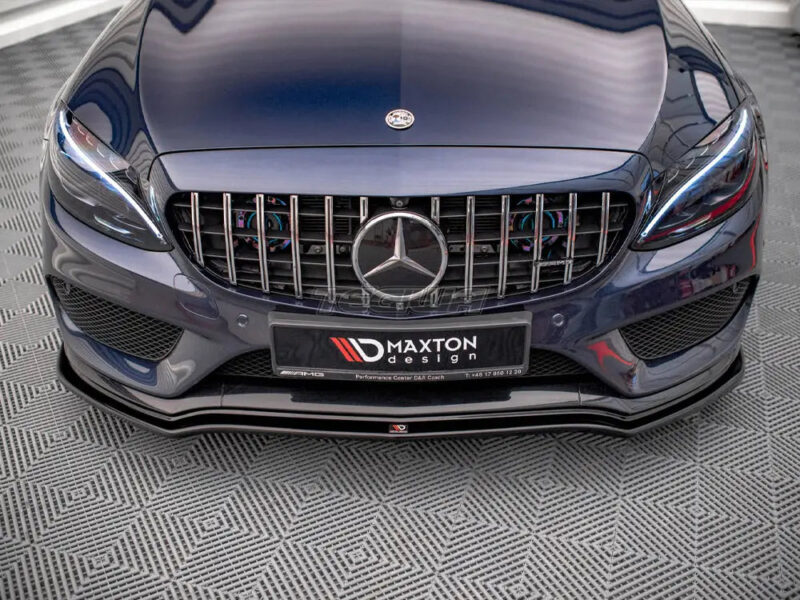 Maxton Design Front Splitter V.1 Mercedes C43 AMG W205 Sedan Estate 14-18 - Image 3