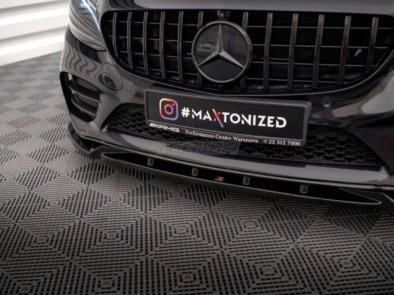 Maxton Design Front Splitter V.2 Mercedes C AMG Line C43 AMG Sedan Coupe W205 C205 Facelift - Image 4