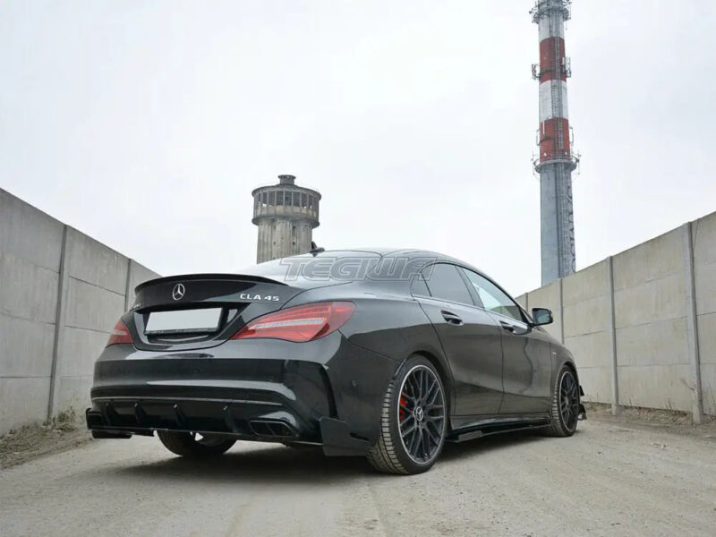 Maxton Design Racing Rear Side Splitters Mercedes CLA45 AMG C117 Facelift 01-19 - Image 3
