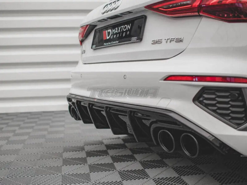 Maxton Design Rear Valance + Exhaust Ends Imitation Audi A3 S-line Sportback 8Y 2020- - Image 4