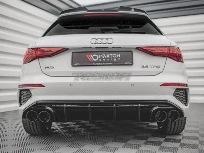 Maxton Design Rear Valance + Exhaust Ends Imitation Audi A3 S-line Sportback 8Y 2020- - Image 3