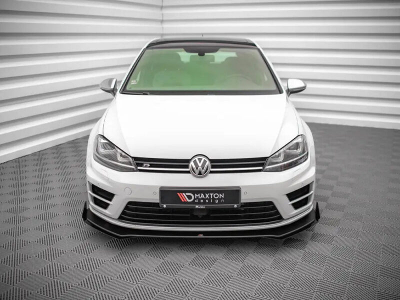 Maxton Design Street PRO Front Splitter V.1 +flaps Volkswagen Golf R MK7 13-16 - Image 2