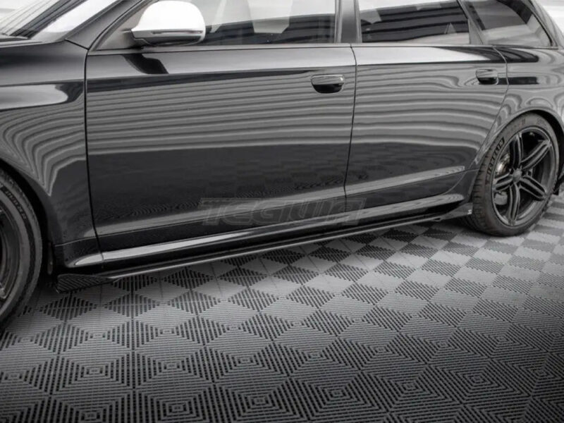 Maxton Design Street PRO Side Skirts Diffusers + Flaps Audi RS6 Avant C6 - Image 3