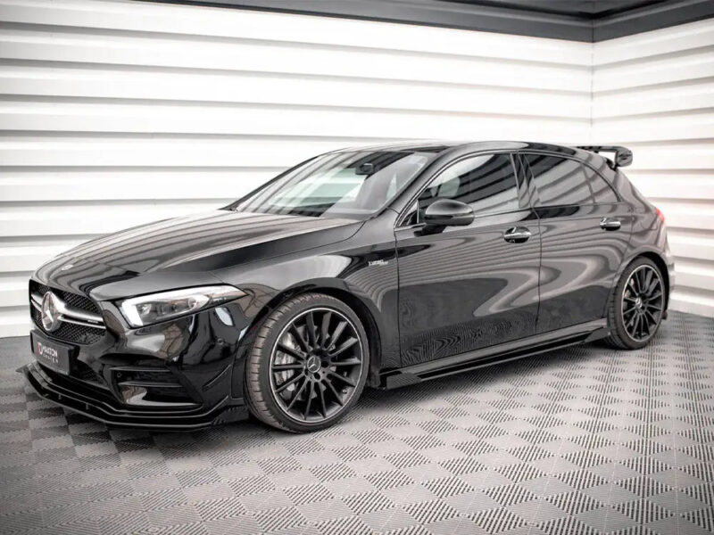 Maxton Design Street PRO Side Skirts Diffusers + Flaps Mercedes A35 AMG AMG-Line Aero Pack W177 - Image 2
