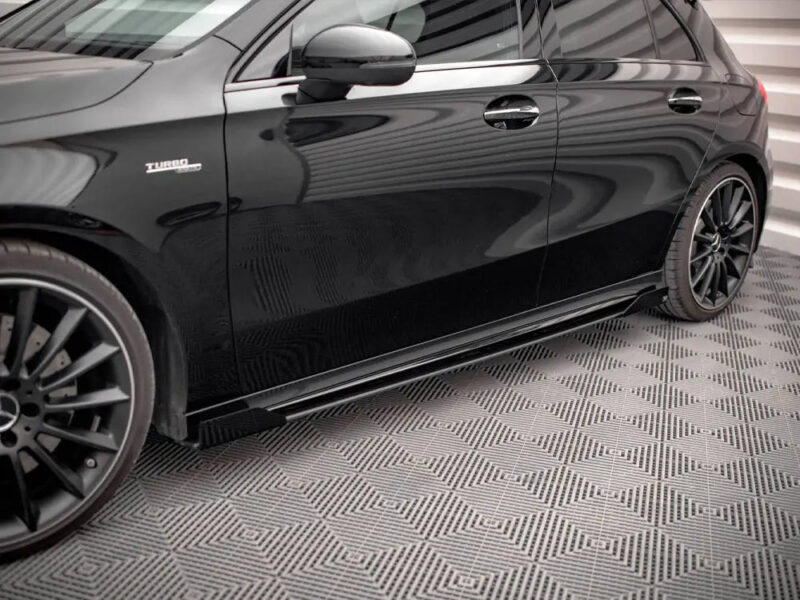Maxton Design Street PRO Side Skirts Diffusers + Flaps Mercedes A35 AMG AMG-Line Aero Pack W177 - Image 3