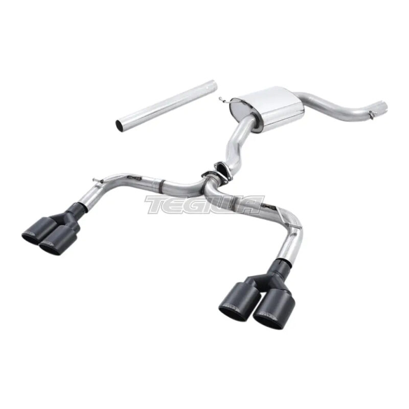 Milltek Volkswagen Golf MK7 GTi (including GTi Performance Pack Clubsport & Clubsport S models) 2013-2016 Cat-back Exhaust - Non-Resonated Race Golf R MK7 Style Black Oval Tips