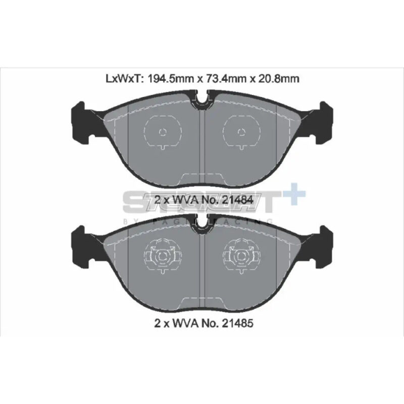 Pagid Street+ Brake Pads Audi RS4 B5 Quattro 00-01 Front - Image 3