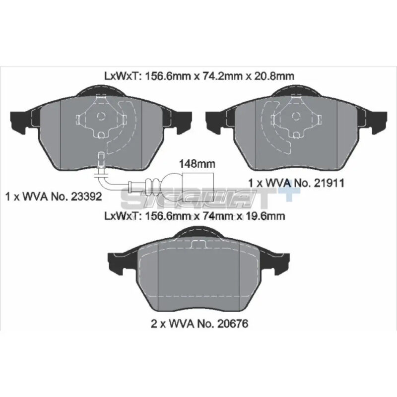 Pagid Street+ Brake Pads Audi S3 8L Quattro 99-03 Front - Image 3