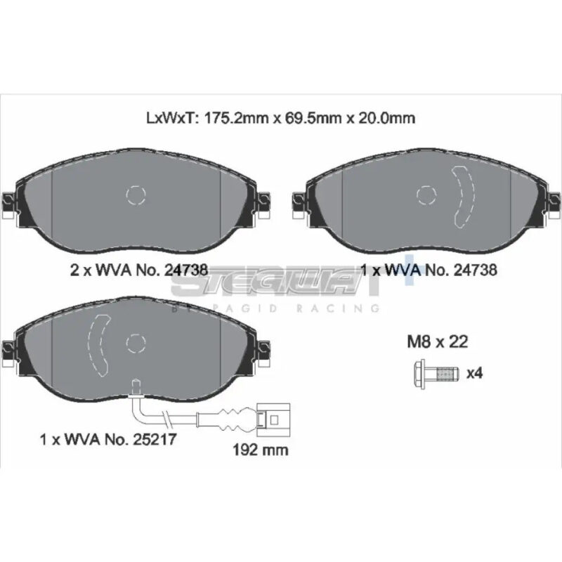 Pagid Street+ Brake Pads Audi S3 8Y Quattro 20+ Front - T8192SP2001 - Image 3