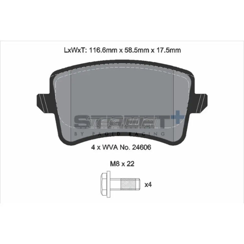Pagid Street+ Brake Pads Audi S4 B8 Quattro 08-15 Rear - Image 3
