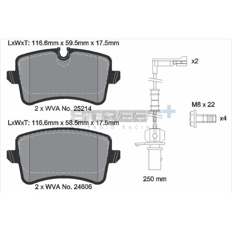 Pagid Street+ Brake Pads Audi S8 D4 Quattro 12-18 Rear - Image 3