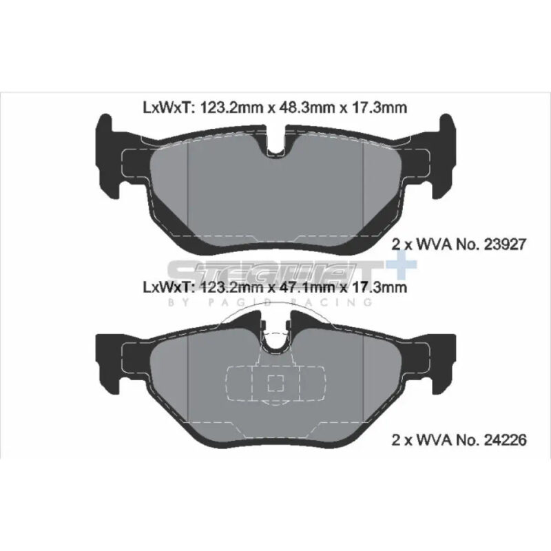 Pagid Street+ Brake Pads BMW 1-Series E8X 04-13 Rear - T8051SP2001 - Image 3