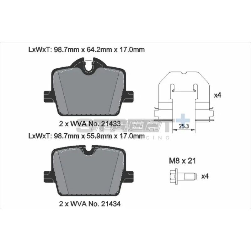 Pagid Street+ Brake Pads BMW 2-Series G4X 230i 21-22 Rear - Image 3