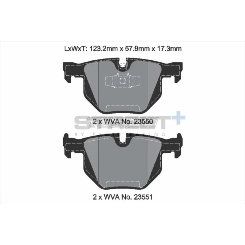 Pagid Street+ Brake Pads BMW 3-Series E9X 01-13 Rear - T8298SP2001 - Image 3
