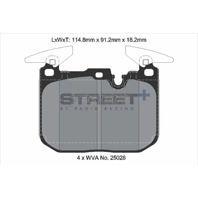 Pagid Street+ Brake Pads BMW 3-Series F3X 11-19 Front - T8104SP2001 - Image 3