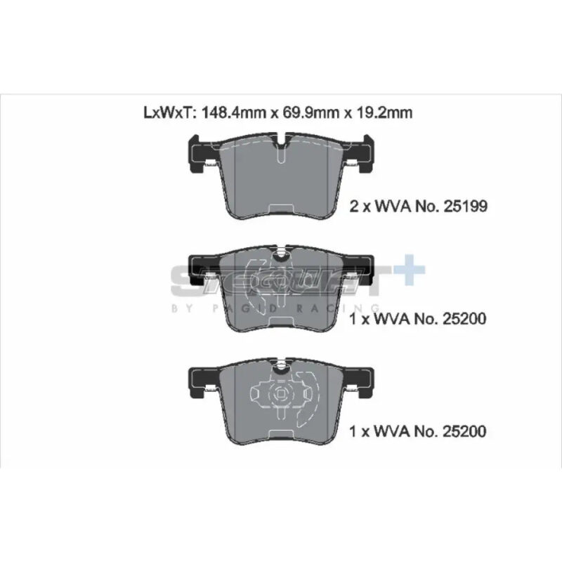Pagid Street+ Brake Pads BMW 4-Series F3X 13-20 Front - T8113SP2001 - Image 3