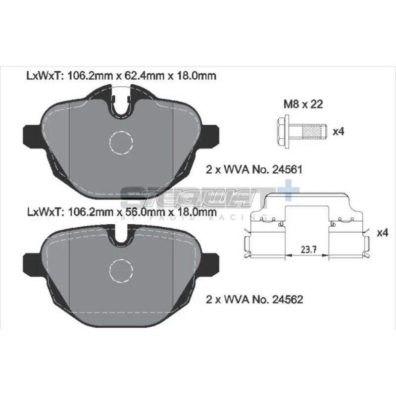 Pagid Street+ Brake Pads BMW 5-Series F1X 09-17 Rear - Image 3