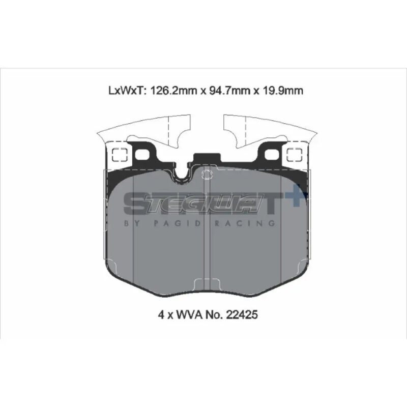 Pagid Street+ Brake Pads BMW 5-Series G3X 16-21 Front - Image 3