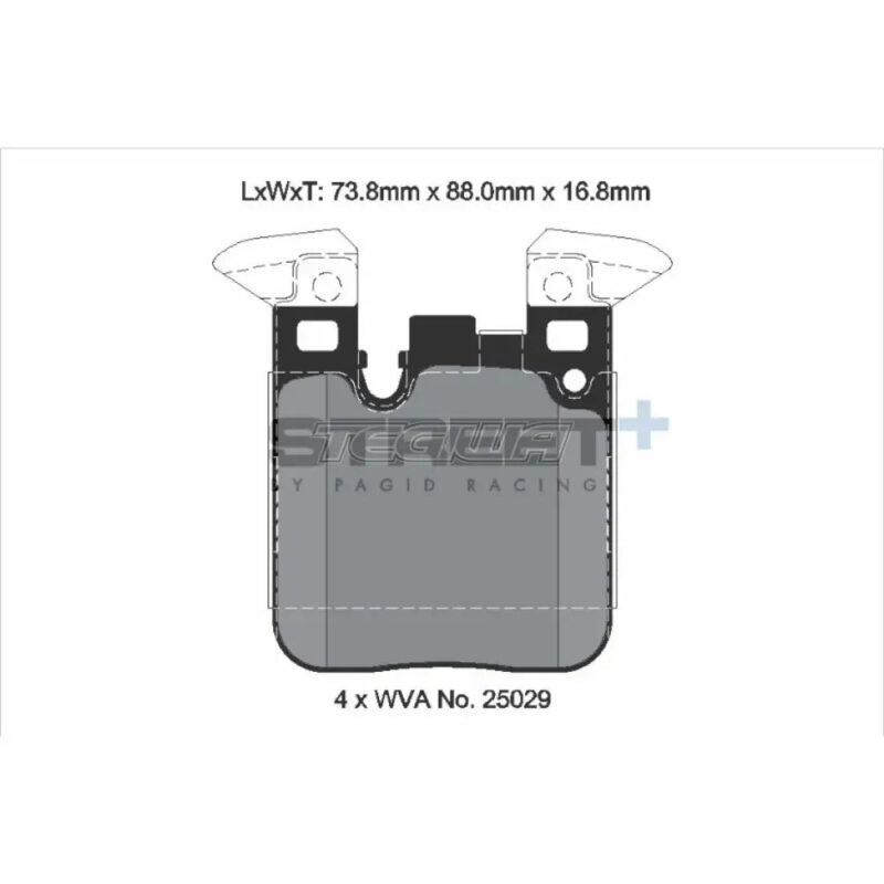 Pagid Street+ Brake Pads BMW M3 F3X 14-18 Rear - T8105SP2001 - Image 3