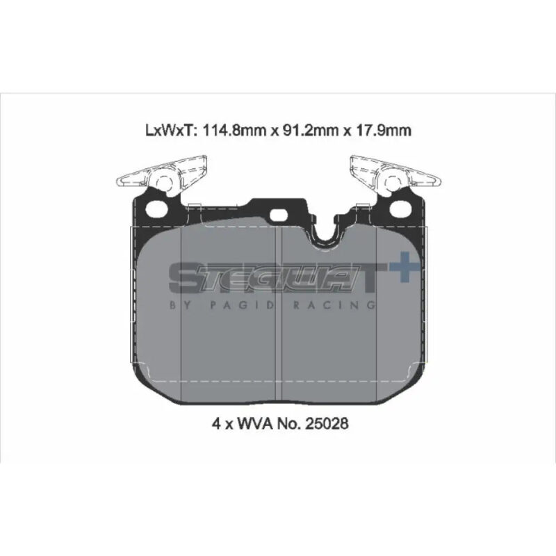 Pagid Street+ Brake Pads BMW M4 F3X F8X 14-19 Front - Image 3