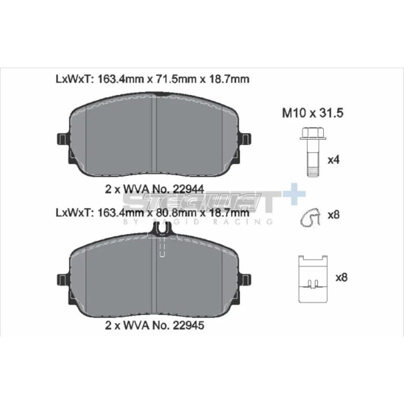 Pagid Street+ Brake Pads Mercedes A-Class AMG A35 18-22 Front - T8212SP2001 - Image 3