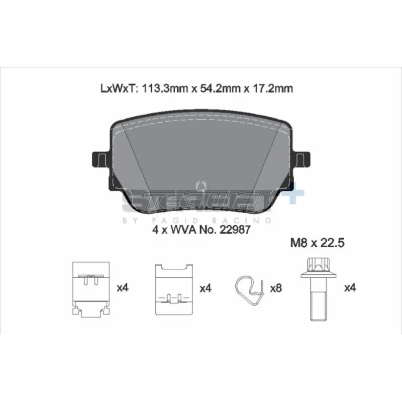 Pagid Street+ Brake Pads Mercedes A-Class AMG A35 18-22 Rear - Image 3