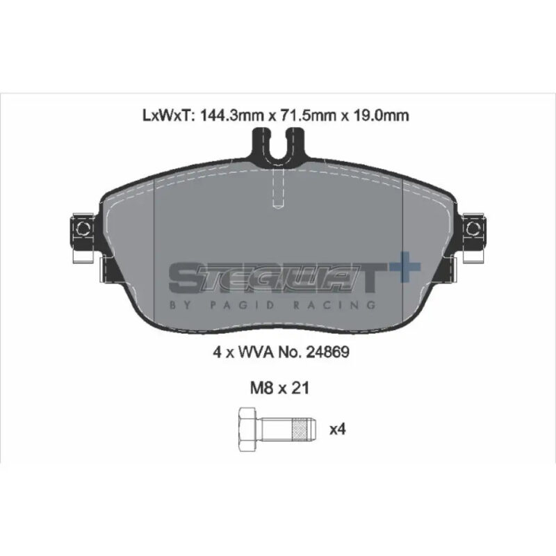 Pagid Street+ Brake Pads Mercedes CLA-Class AMG CLA45 13-19 Front - T8215SP2001 - Image 3