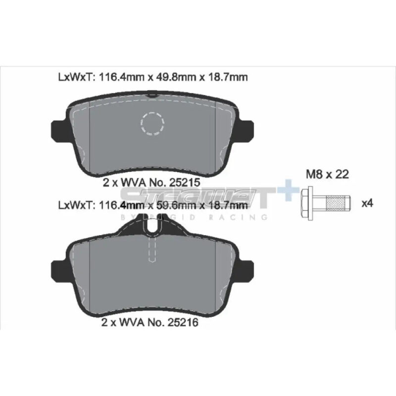 Pagid Street+ Brake Pads Mercedes CLA-Class AMG CLA45 13-19 Rear - Image 3