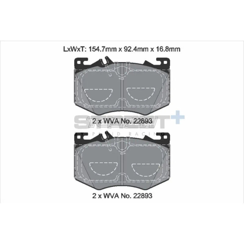 Pagid Street+ Brake Pads Mercedes CLA-Class AMG CLA45 CLA45S 19 Front - T8211SP2001 - Image 3