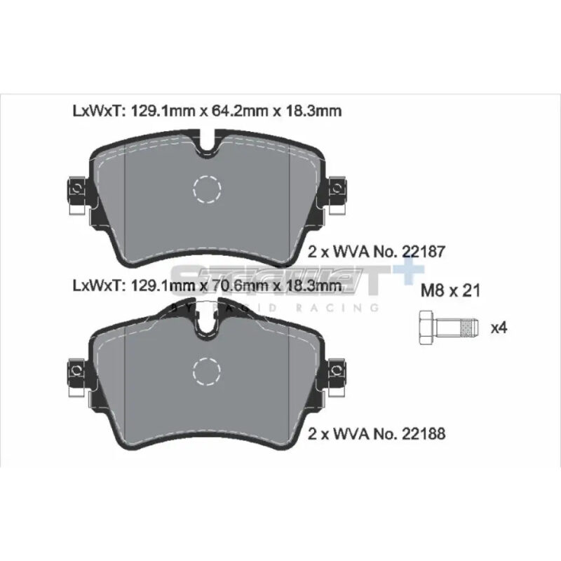 Pagid Street+ Brake Pads Mini Cooper JCW F5X 13-14 Front - T8161SP2001 - Image 3