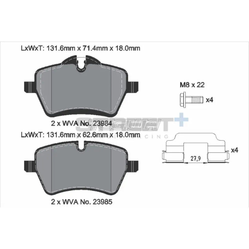 Pagid Street+ Brake Pads Mini Cooper S R5X 06-15 Front - T8303SP2001 - Image 3