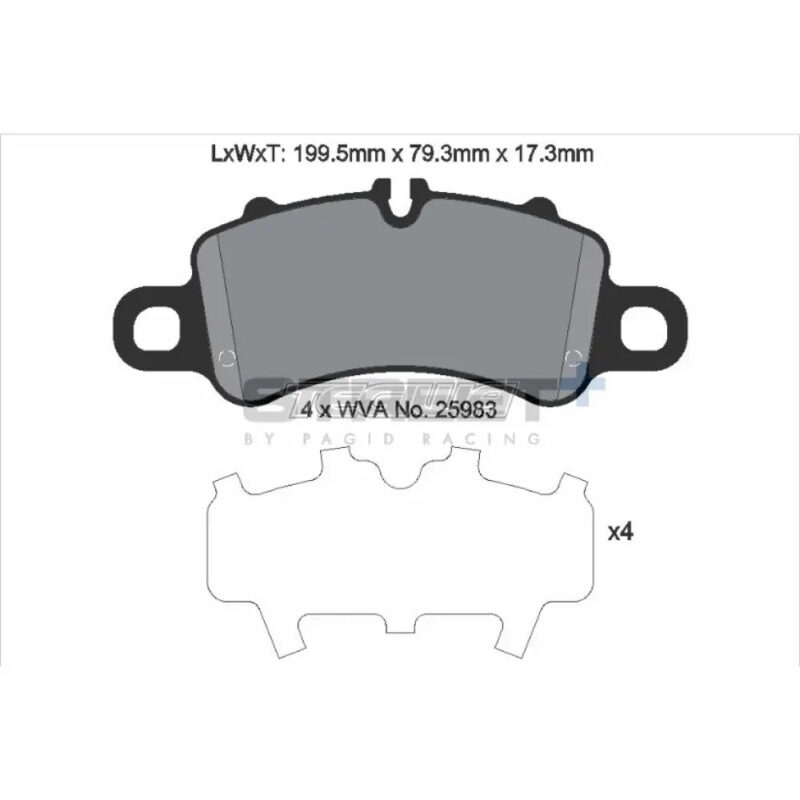 Pagid Street+ Brake Pads Porsche 718 Boxster 982 2.5S 16 Front - Image 3