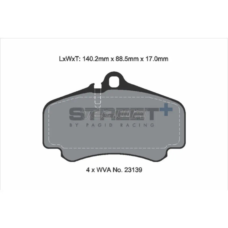 Pagid Street+ Brake Pads Porsche 911 996 3.4 Carrera 4 97-01 Front - Image 3