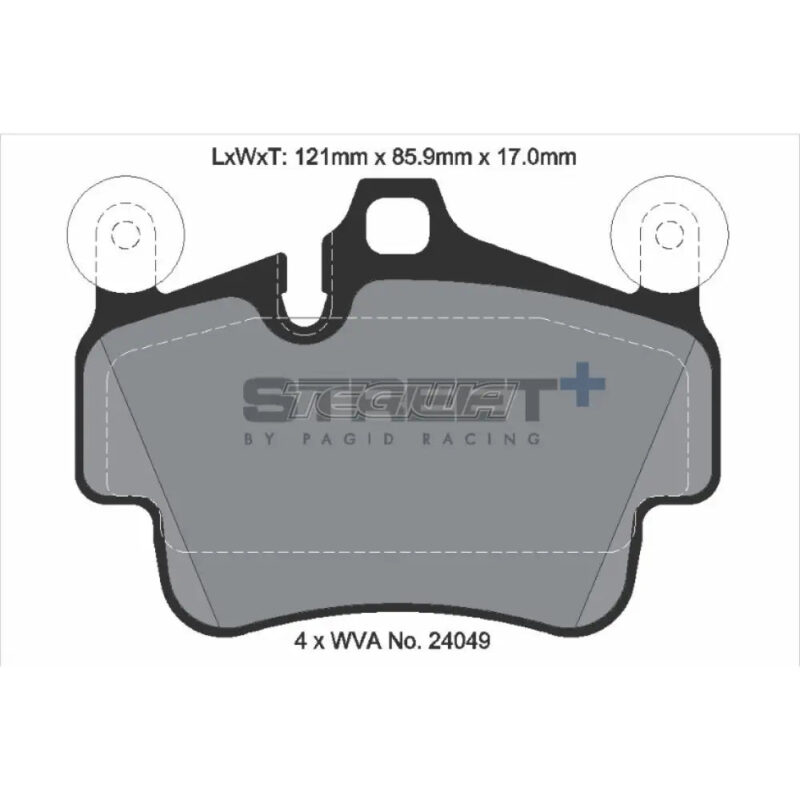 Pagid Street+ Brake Pads Porsche Boxster 987 10-12 Front - Image 3