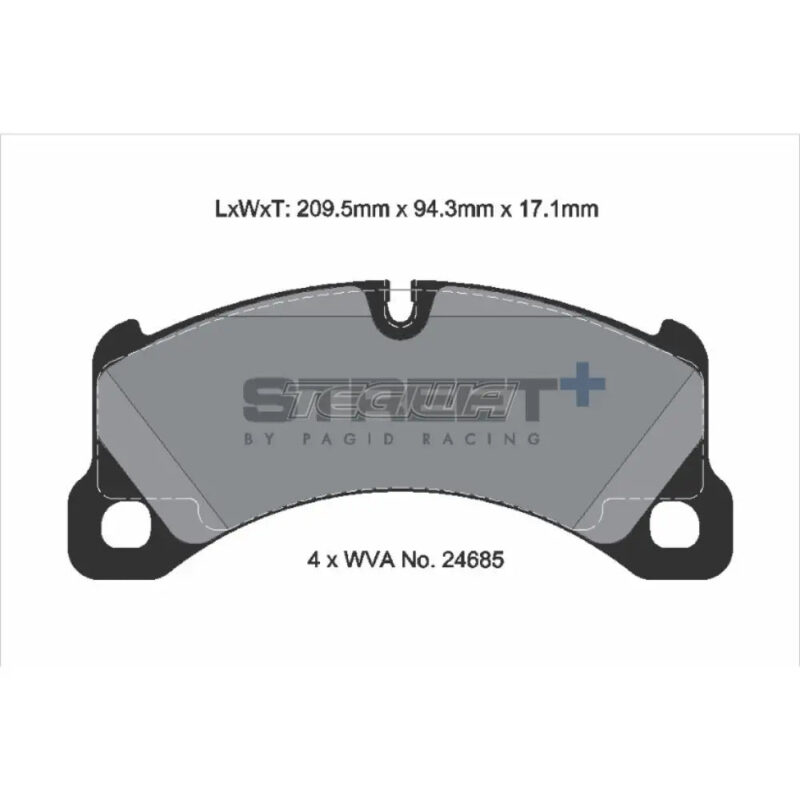 Pagid Street+ Brake Pads Porsche Cayenne 92A 10-14 Front - T8087SP2001 - Image 3
