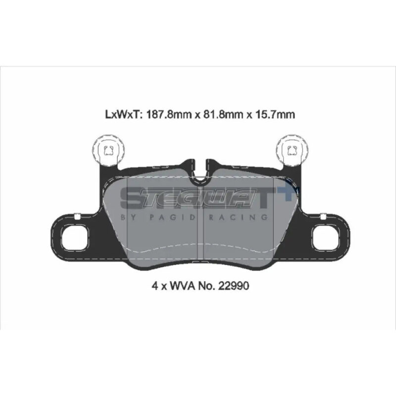 Pagid Street+ Brake Pads Porsche Cayenne 9YA 2.0 E-Hybrid AWD 23 Rear - Image 3