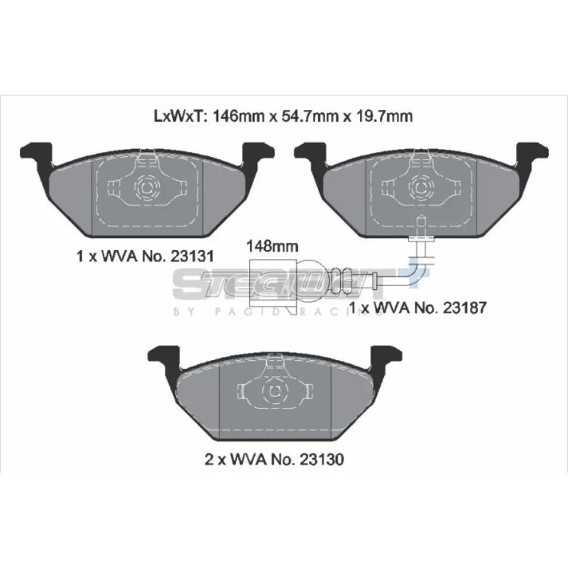 Pagid Street+ Brake Pads Volkswagen Golf MK6 GTI 10-14 Front - T8164SP2001 - Image 3