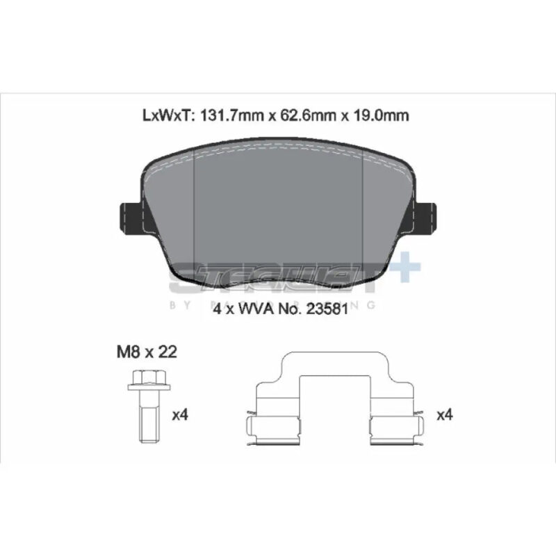 Pagid Street+ Brake Pads Volkswagen Polo 9N GTI 05-09 Front - T8177SP2001 - Image 3