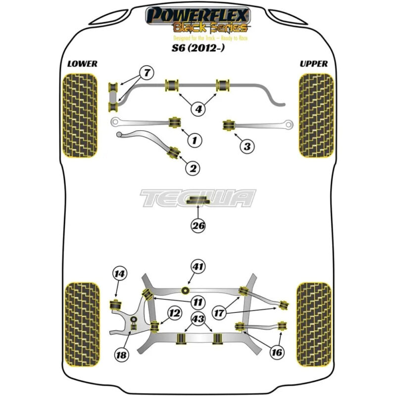 Powerflex Black Series Front Anti Roll Bar Link Bush 10mm Audi A6 S6 RS6 C7 11-18 - Image 2
