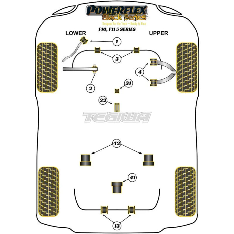Powerflex Black Series Rear Diff Front Mounting Bush BMW 5 Series F10 F11 Saloon Touring 10-17 - Image 2