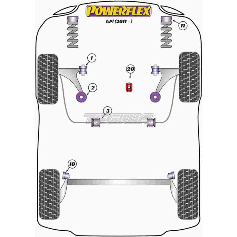 Powerflex Road Series Handling Pack Volkswagen Up! Inc GTI 11+ - Image 2