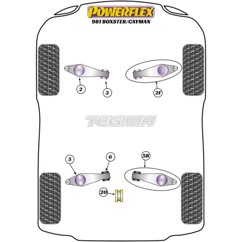 Powerflex Road Series Jack Pad Adaptor Porsche 981 Boxster Cayman 12-16 - Image 2