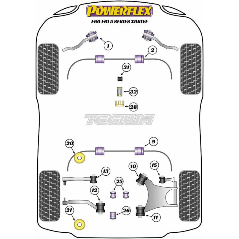 Powerflex Road Series PowerAlign Wheel Mounting Guide Pin BMW 5 Series E60 E61 xDrive 03-10 - Image 2