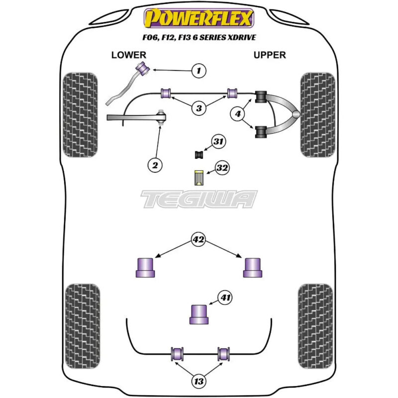 Powerflex Road Series Rear Anti-Roll Bar Bush 15mm BMW 6 Series F06 F12 F13 Sedan Convertible Coupe xDrive 11-18 - Image 2