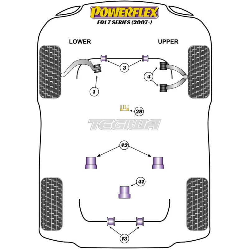 Powerflex Road Series Rear Anti-Roll Bar Bush 15mm BMW 7 Series F01 F02 F03 F04 08-15 - Image 2