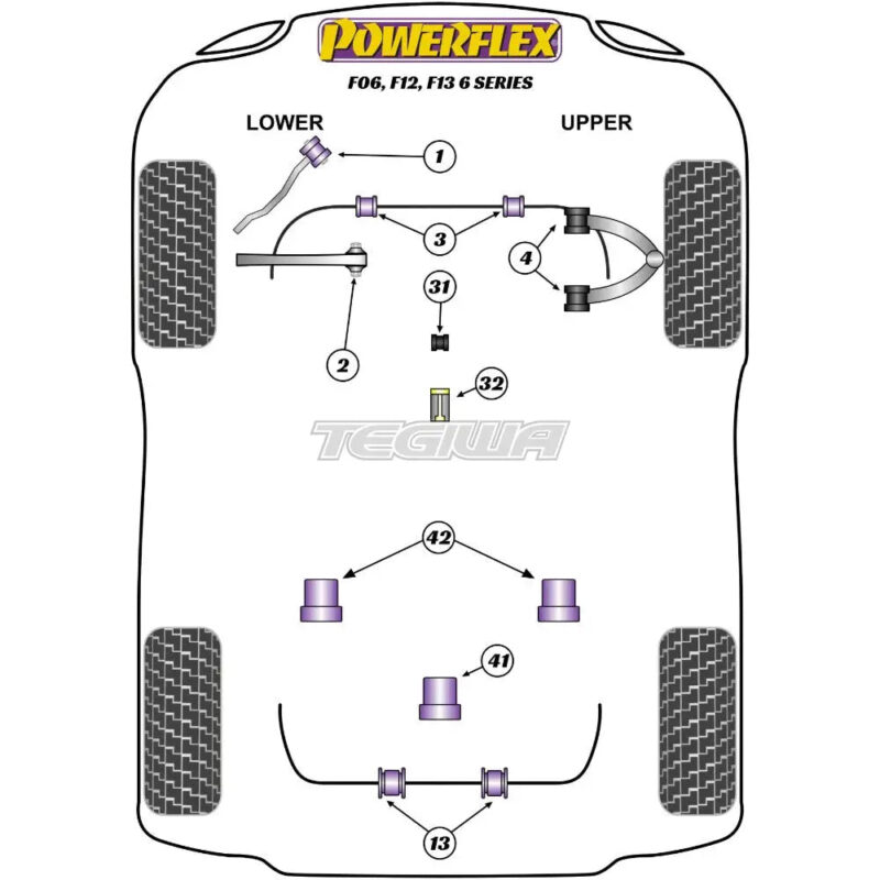 Powerflex Road Series Rear Diff Front Mounting Bush BMW 6 Series F06 F12 F13 Sedan Convertible Coupe 11-18 - Image 2