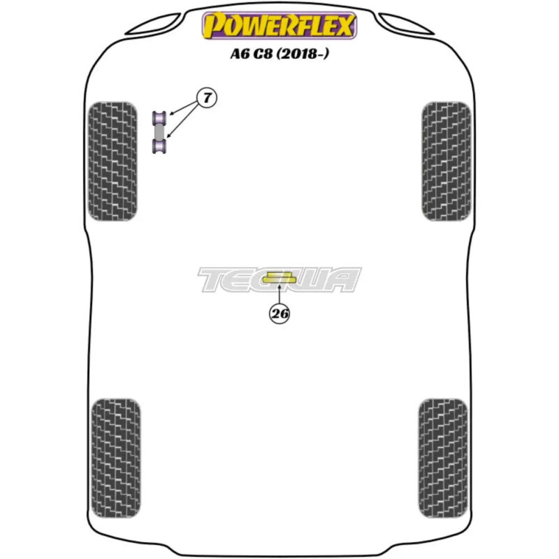 Powerflex Road Series Transmission Mount Insert Diesel Audi A6 S6 RS6 C8 18+ - Image 2