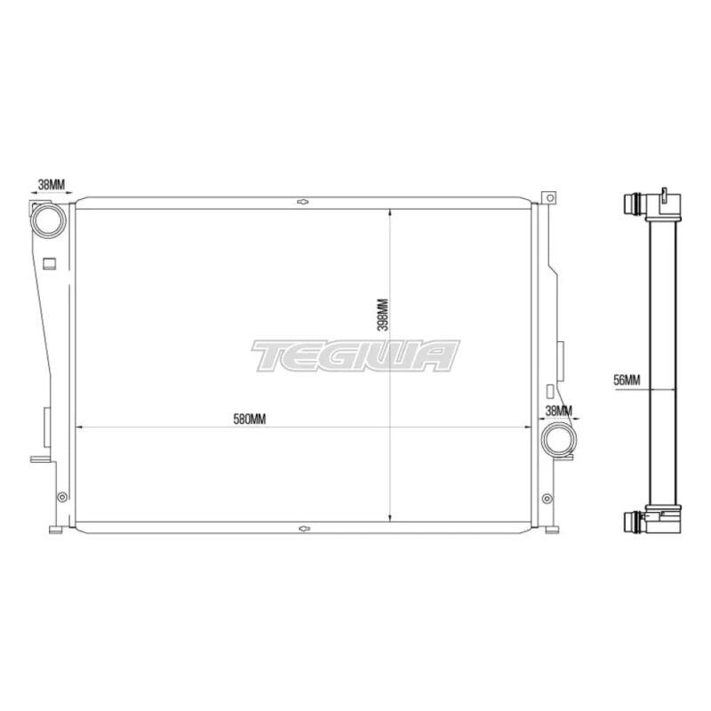 Tegiwa Aluminium Alloy Radiator BMW E46 M3 - STANDARD - Image 6
